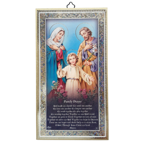 Holy Family Wooden Plaque