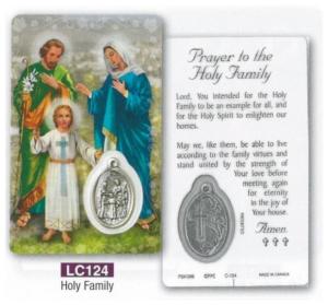 Holy Family - Laminated Card & Medal