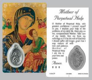 Our Lady of Perpetual Help - Laminated Card & Medal