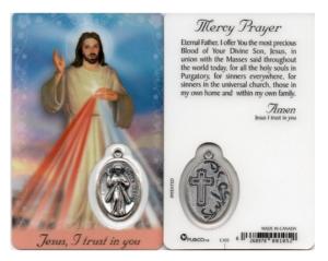 Divine Mercy - Laminated Card & Medal