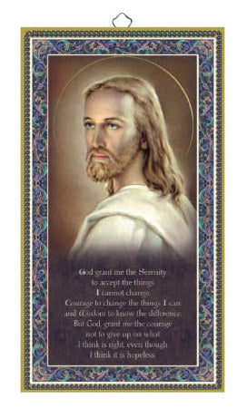 Jesus - Serenity Prayer: Italian Wooden Plaque