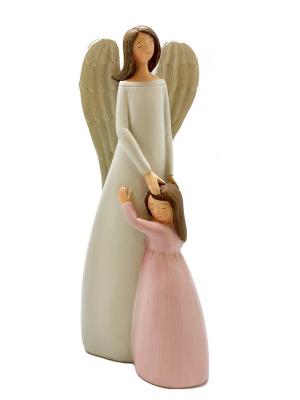 Resin Statue Guardian Angel - Girl