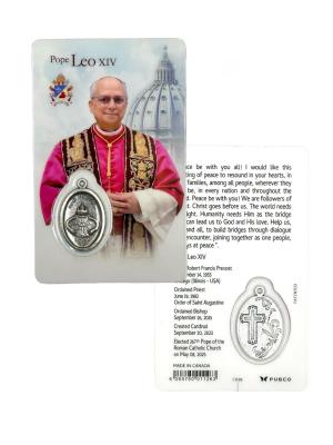 Pope Leo XIV - Laminated Card & Medal