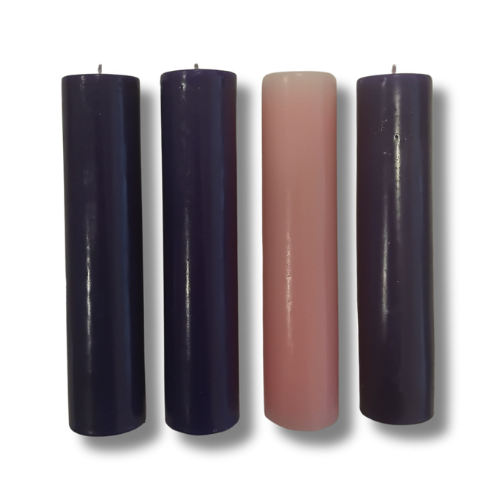 Advent Candle Set: 4.8cm x 21cm