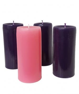 Advent Candle Set: 14cm x 6.5cm