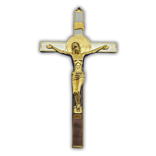 Metal Wall Crucifix: 22cm