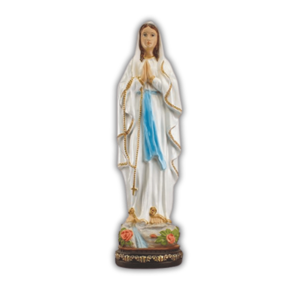 Our Lady of Lourdes: 31cm Plaster Statue