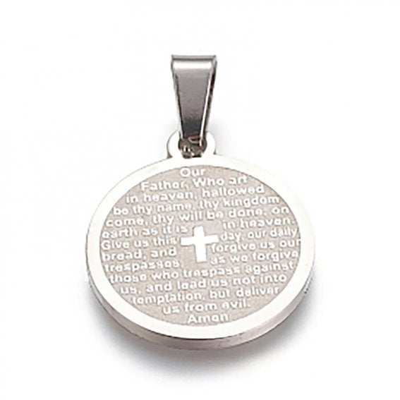 The Lord's Prayer Cross Medallion with Chain (SP)