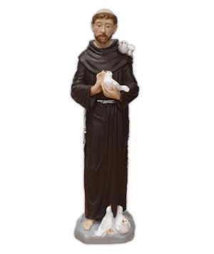 St Francis of Assisi: 29cm Plaster Statue