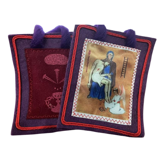 Scapular: Purple 11cm x 9.5cm