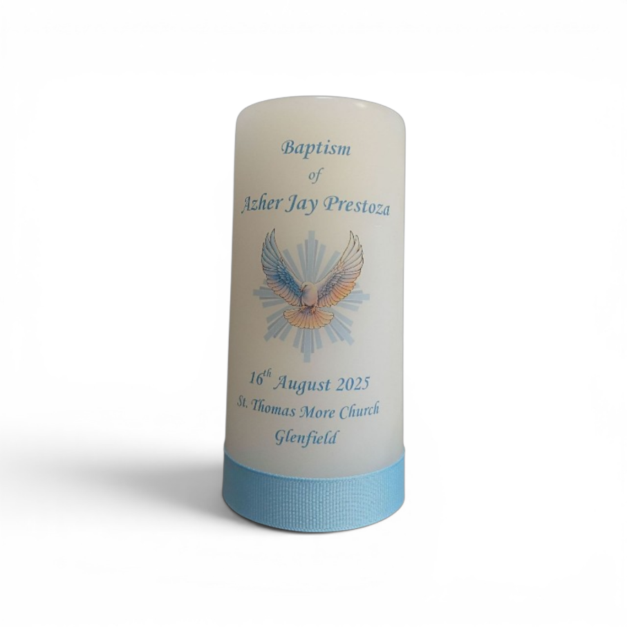 Baptism Candle 14cm: Design 2