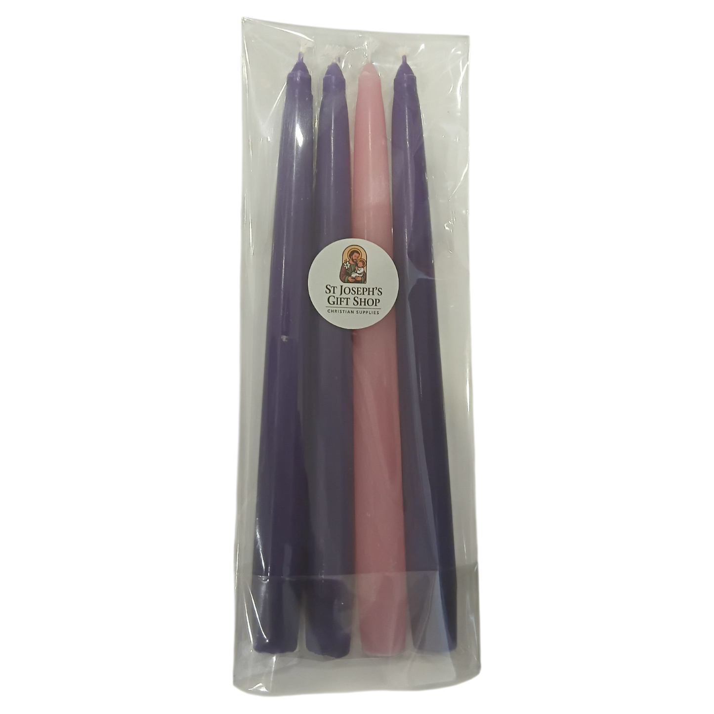 Advent Candle Set: 250mm Taper Candles