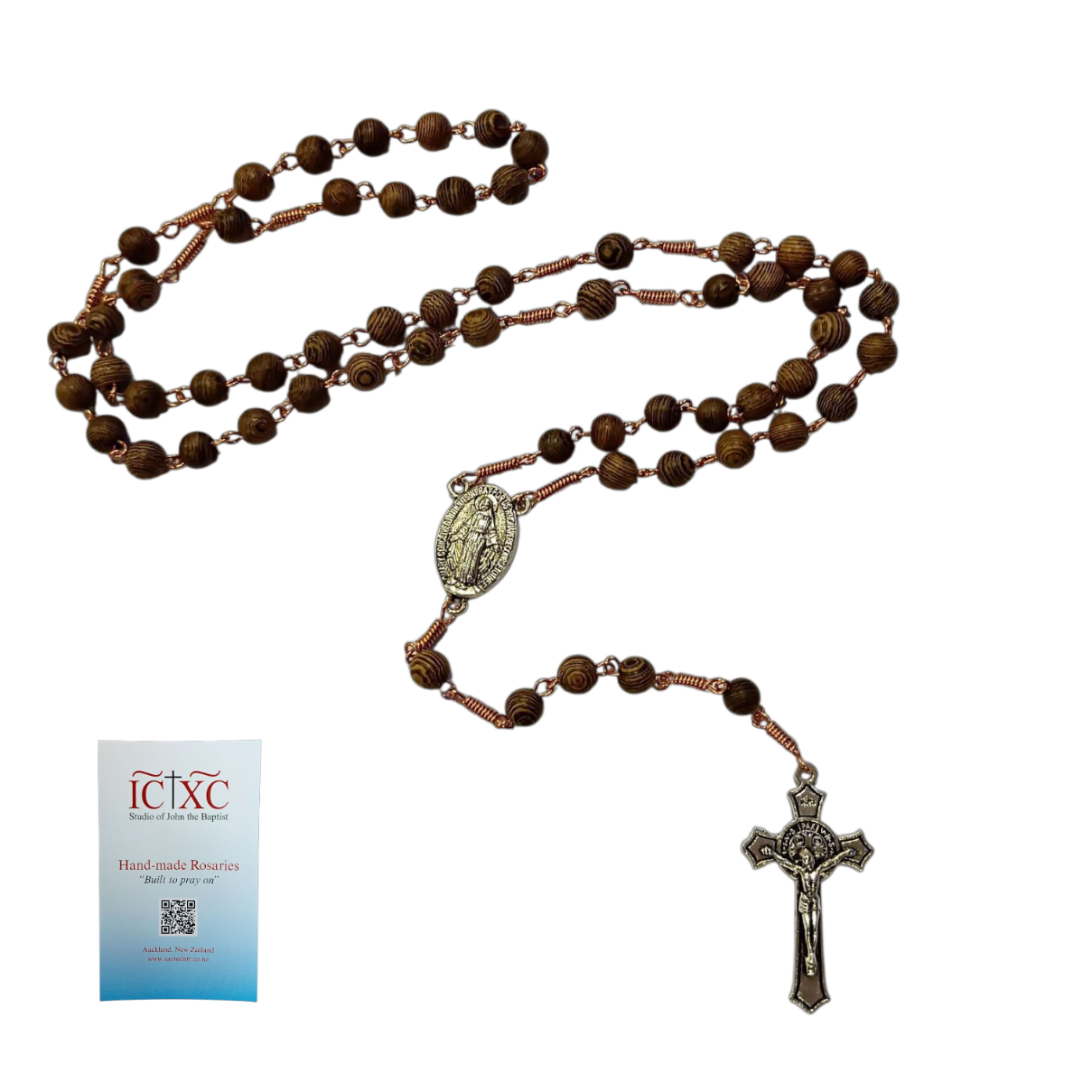 SJB Handmade Rosary - Wooden Beads 1