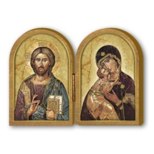 Jesus & Mary Icon Plaque