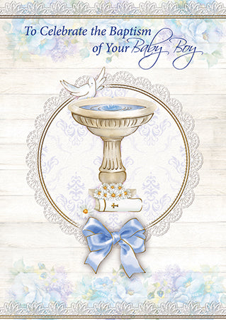 Baptism Card: Baptism of your Baby Boy