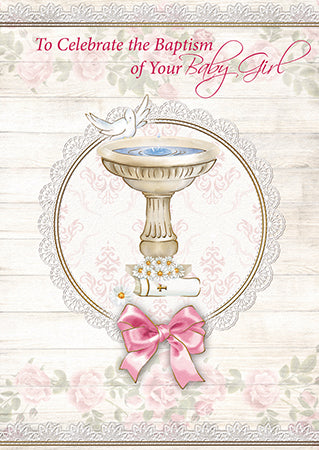 Baptism Card: Baptism of your Baby Girl