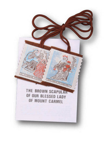 Brown Scapular: Large (60mm x 50mm)