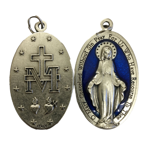 Miraculous Medal Large Blue