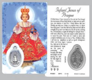 Infant of Prague - Laminated Card & Medal