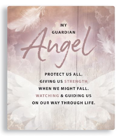 Guardian Angel Porcelain Plaque