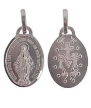 Miraculous Medal Sterling Silver: 1.5cm