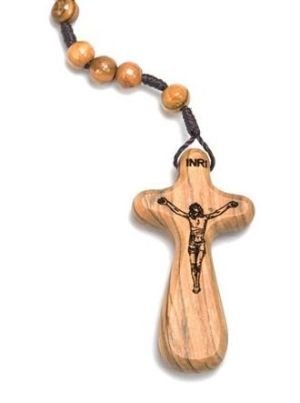 Olive Wood comfort cross Rosary from Bethlehem