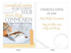 First Holy Communion Card