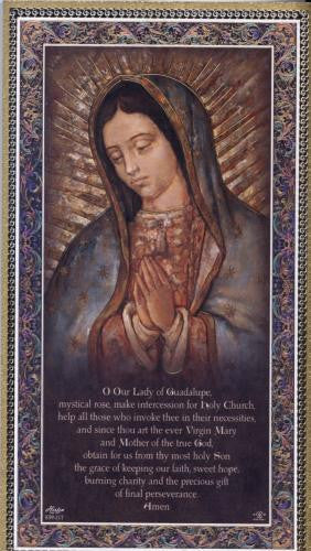 Our Lady of Guadalupe: Wooden Plaque Italian