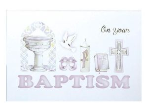 Baptism Card - Baby Girl