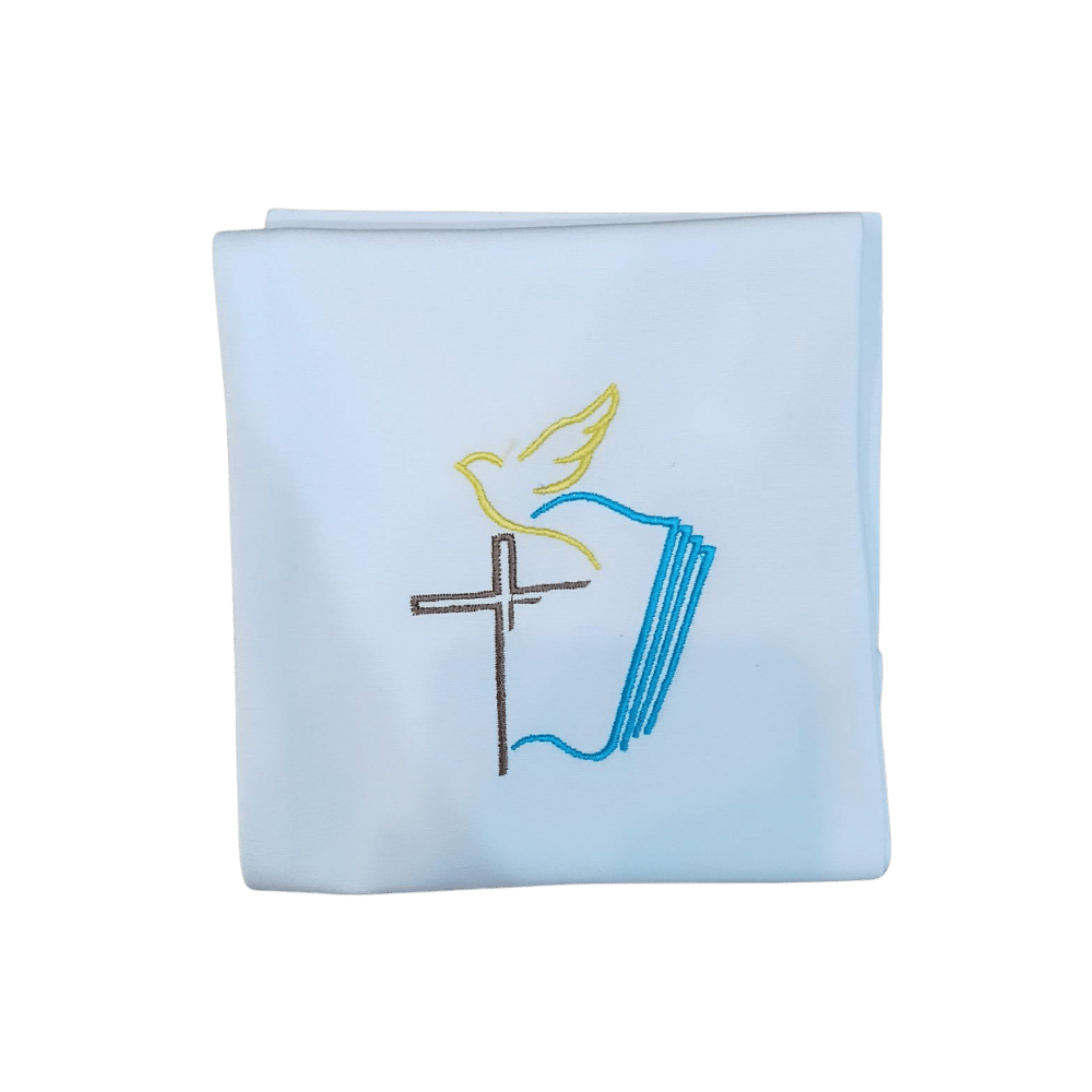 Baptism Stole: Dove, Cross and Bible