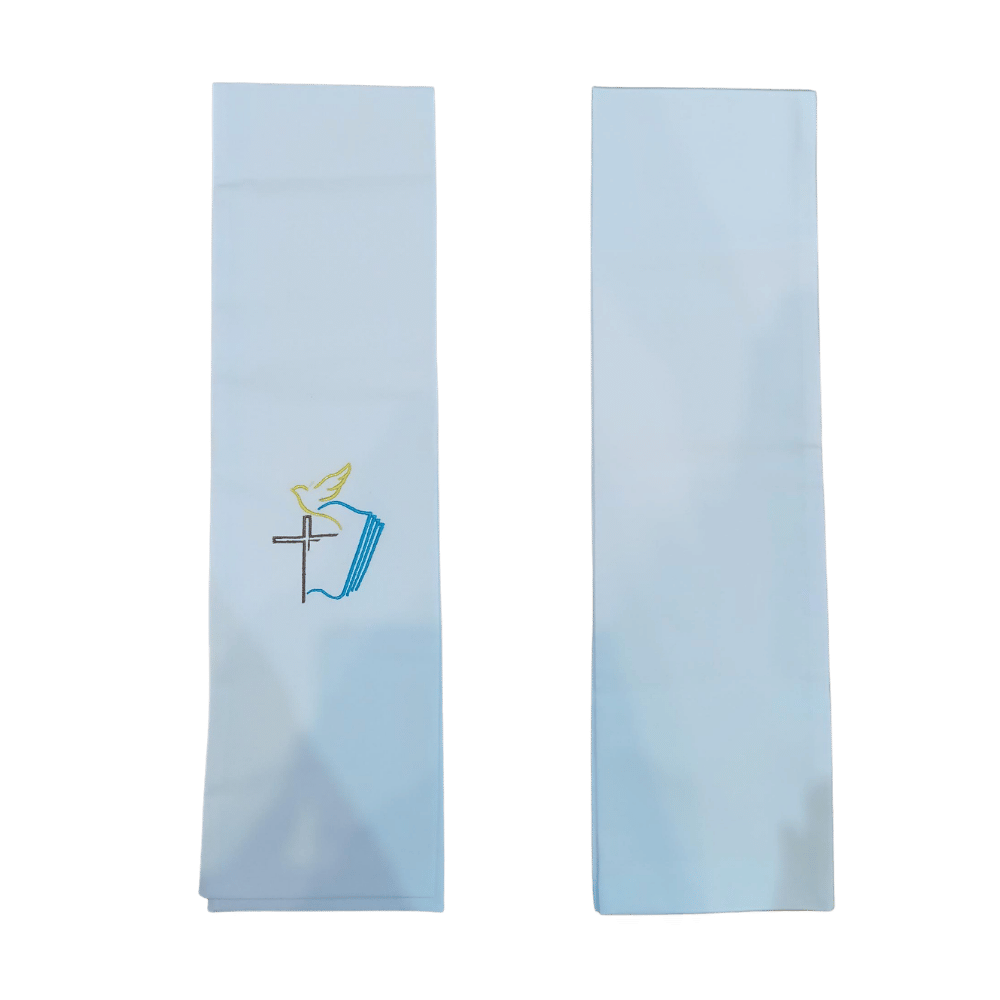 Baptism Stole: Dove, Cross and Bible