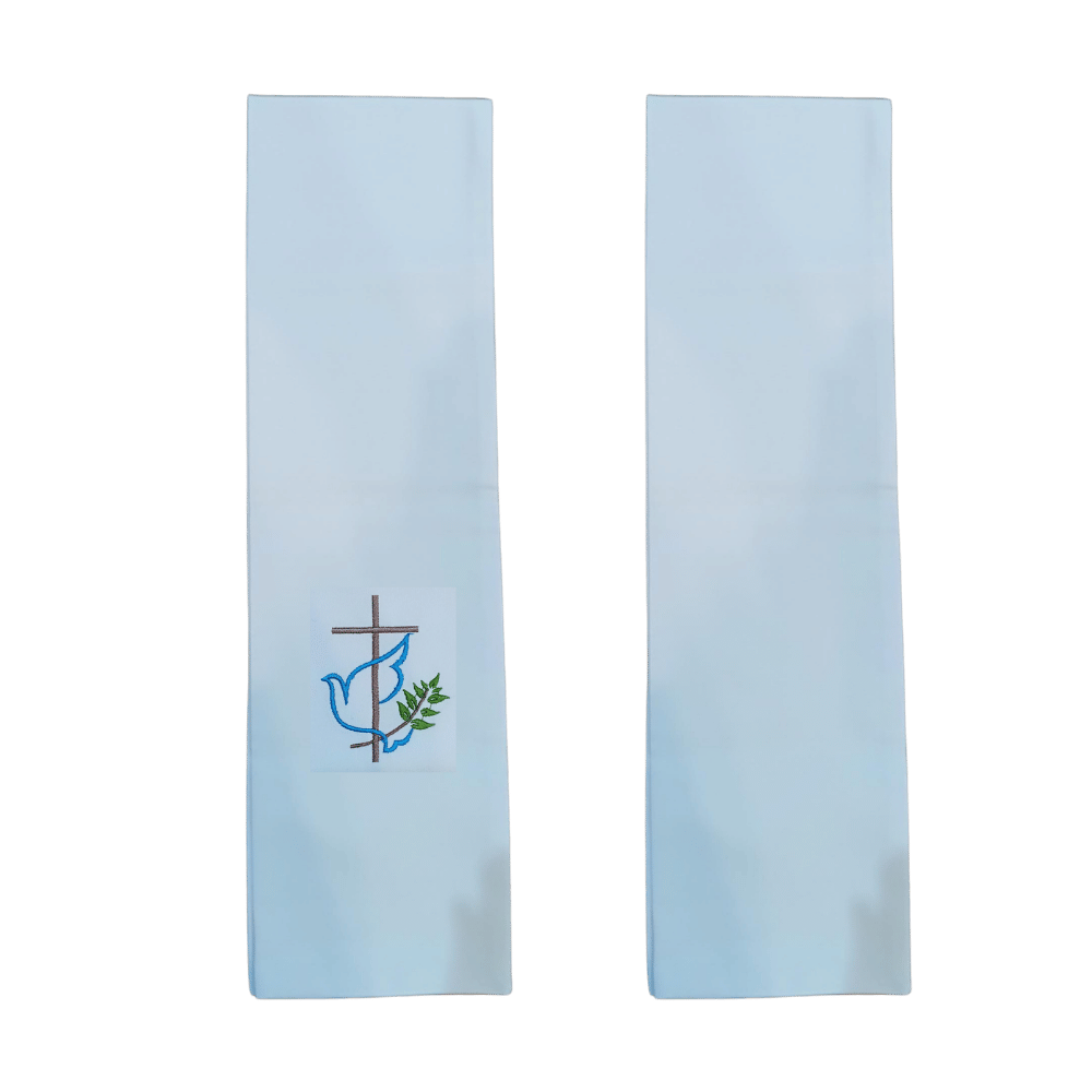 Baptism Stole: Dove, Cross and Olive Branch