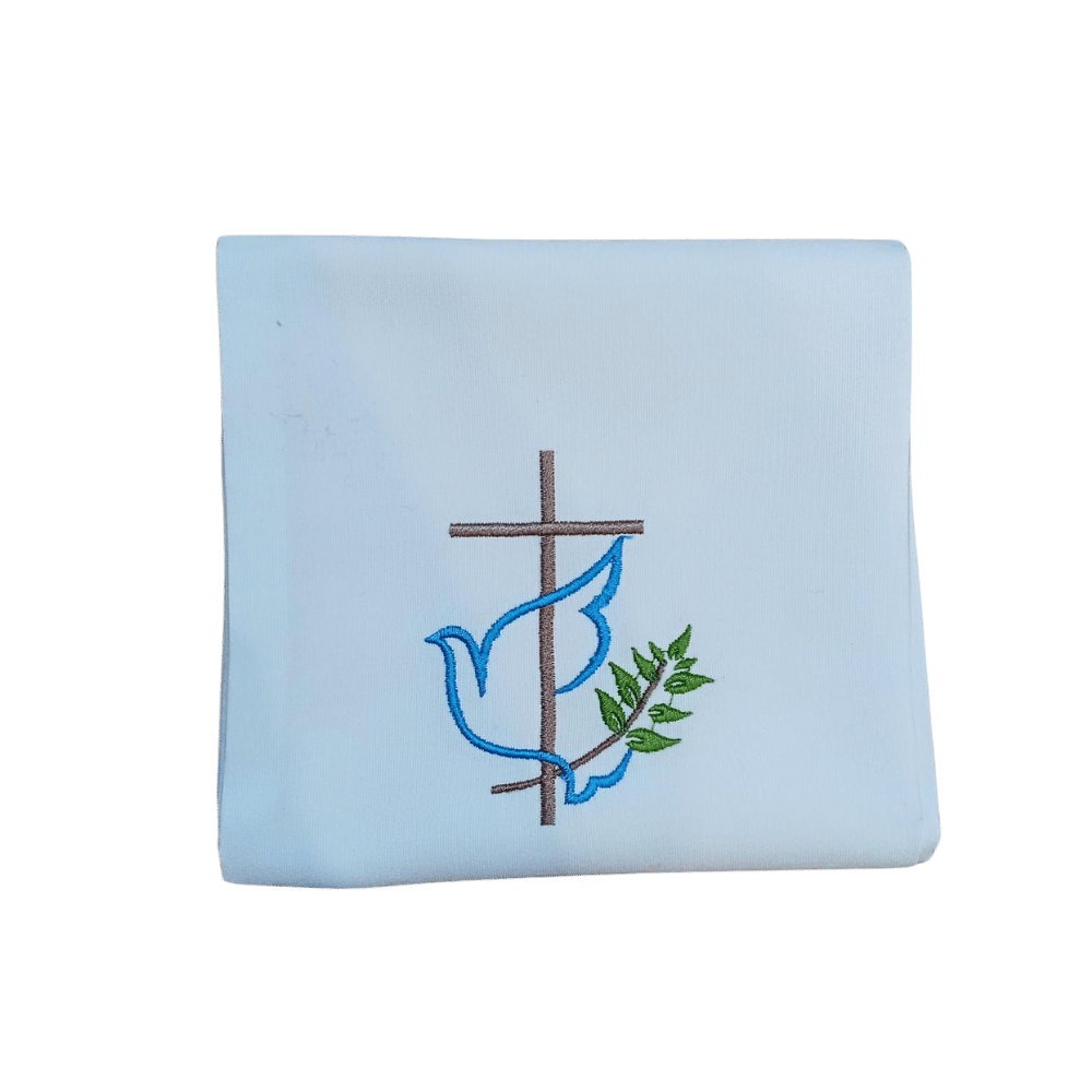 Baptism Stole: Dove, Cross and Olive Branch