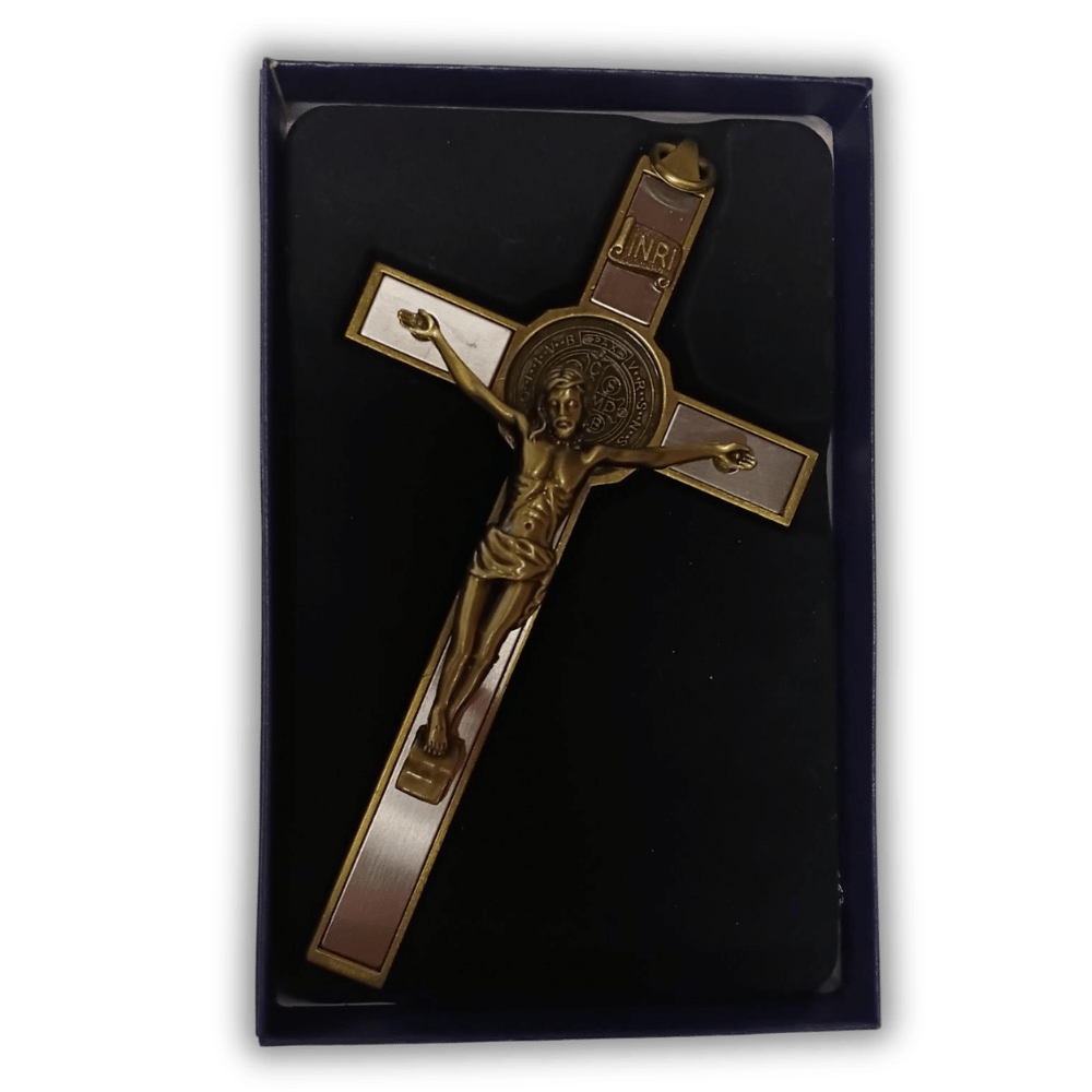 Metal Wall Crucifix: 17cm