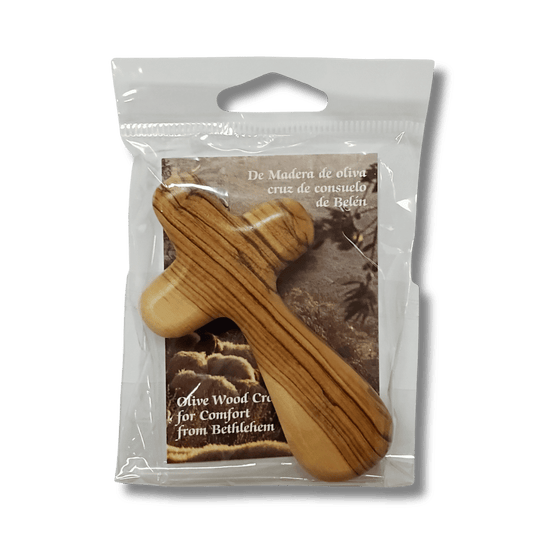 Olive Wood Comfort Cross (9 cm)