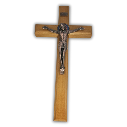 St Benedict Wood Crucifix (40cm)