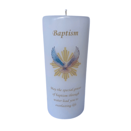 Baptism Candle 14cm: Dove