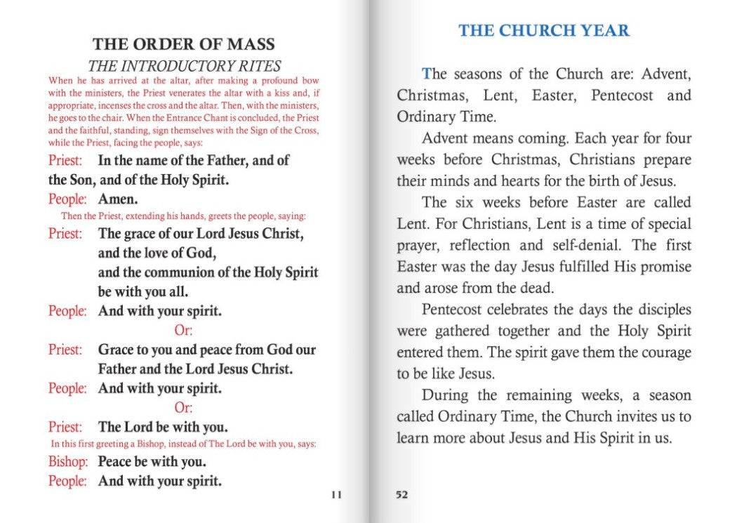 Marian Children's Mass Book: Black Soft-Hard cover