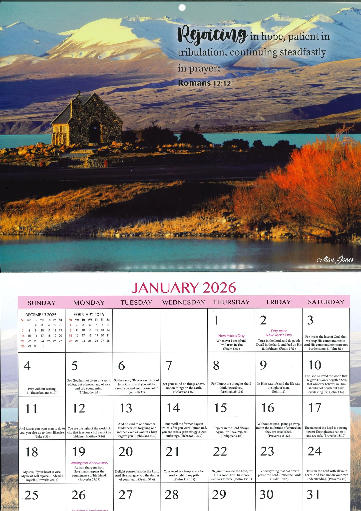 Bible Promises NZ 2026 Calendar