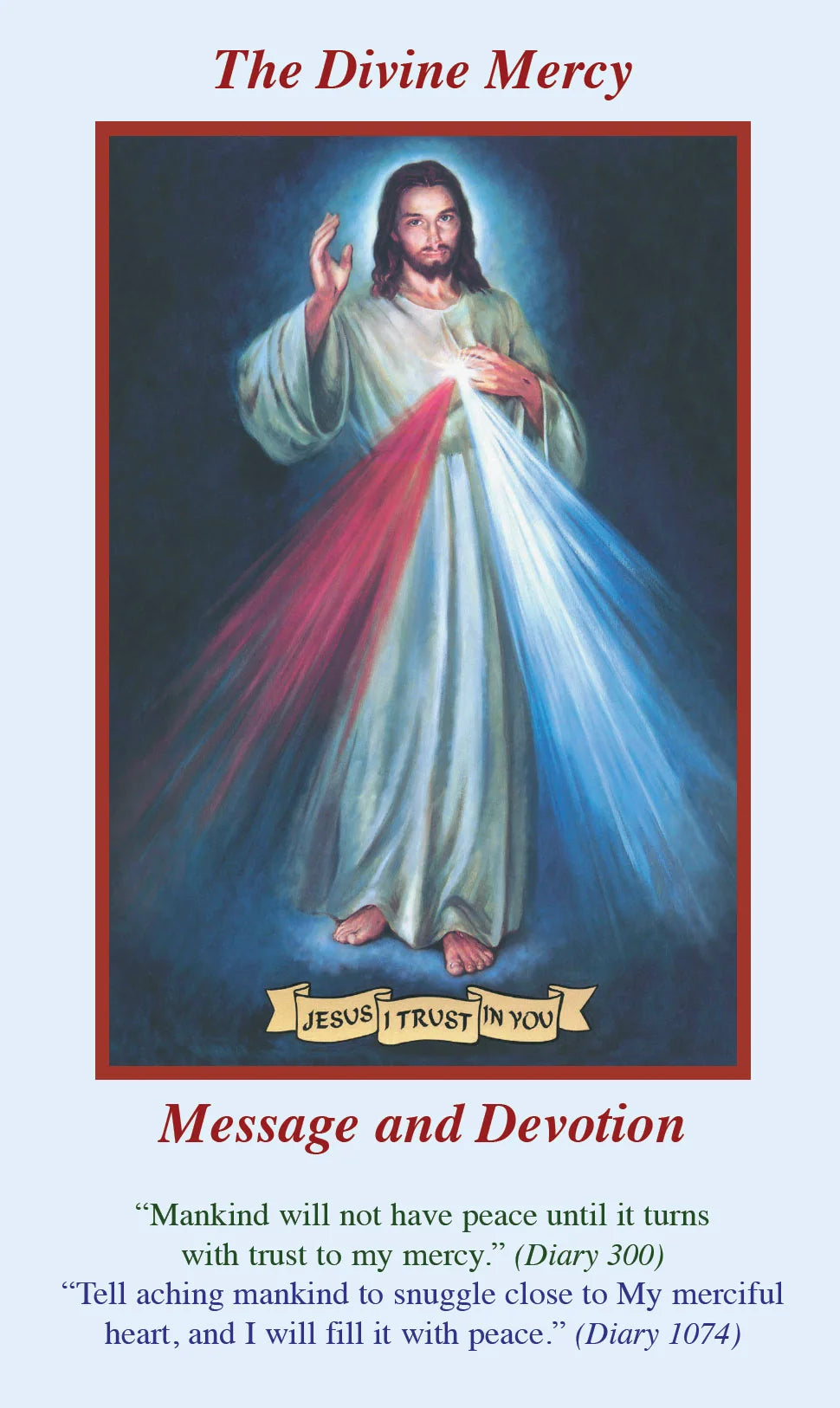 The Divine Mercy Message and Devotion - Leaflet