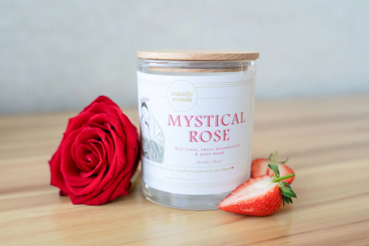Soy Candle: Mother Mary - Mystical Rose