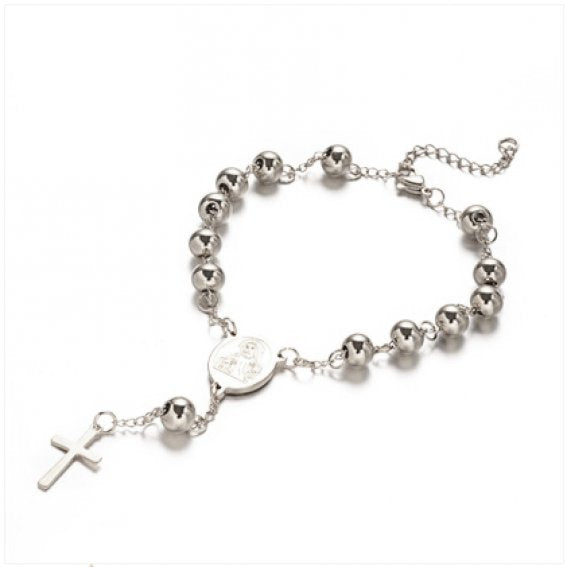 Rosary Bracelet: One Decade Stainless Steel