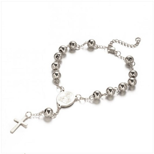Rosary Bracelet: One Decade Stainless Steel