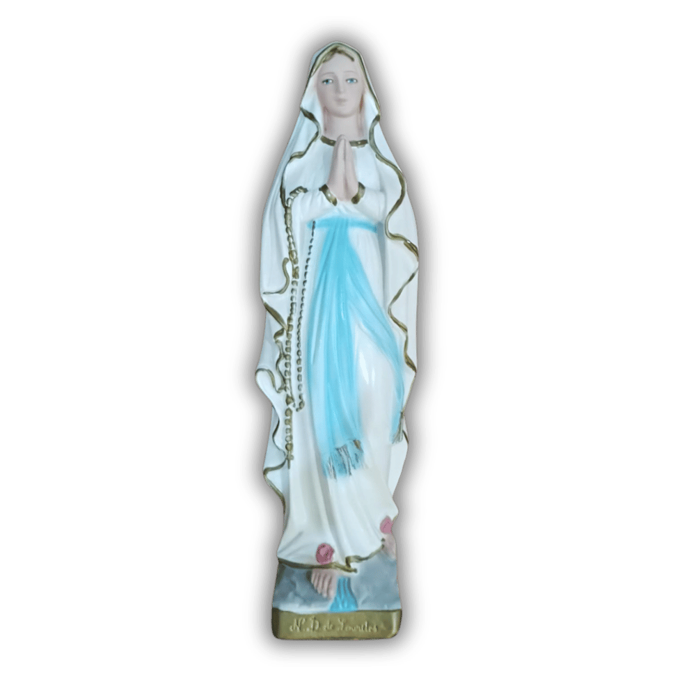 Our Lady of Lourdes: 31cm Plaster Statue