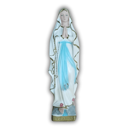 Our Lady of Lourdes: 31cm Plaster Statue