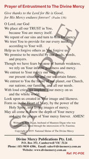 Prayer of Entrustment to The Divine Mercy - Card