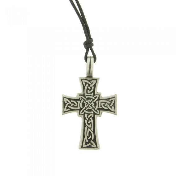 Pewter Celtic Cross on Black cord