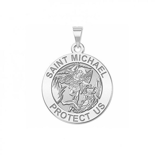 St Michael Pendant on Chain (Stainless Steel)