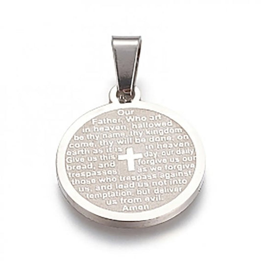 The Lord's Prayer Cross Medallion with Chain (SP)