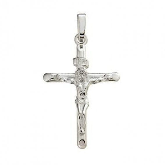Crucifix (3.4cm): Sterling Silver with Chain